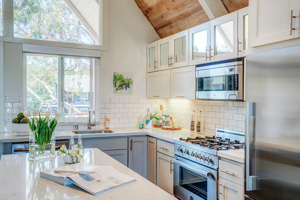 Model kitchen at The Cove at Tiburon Apartments in Tiburon CA
